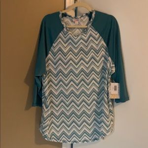 NWT 3xl Lularoe Teal & White Randy